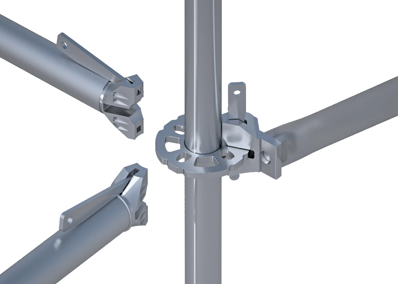 Ringlock Scaffolding Rosette Connector and Ledger Assembly Ringlock Scaffolding Rosette Connector and Ledger Assembly